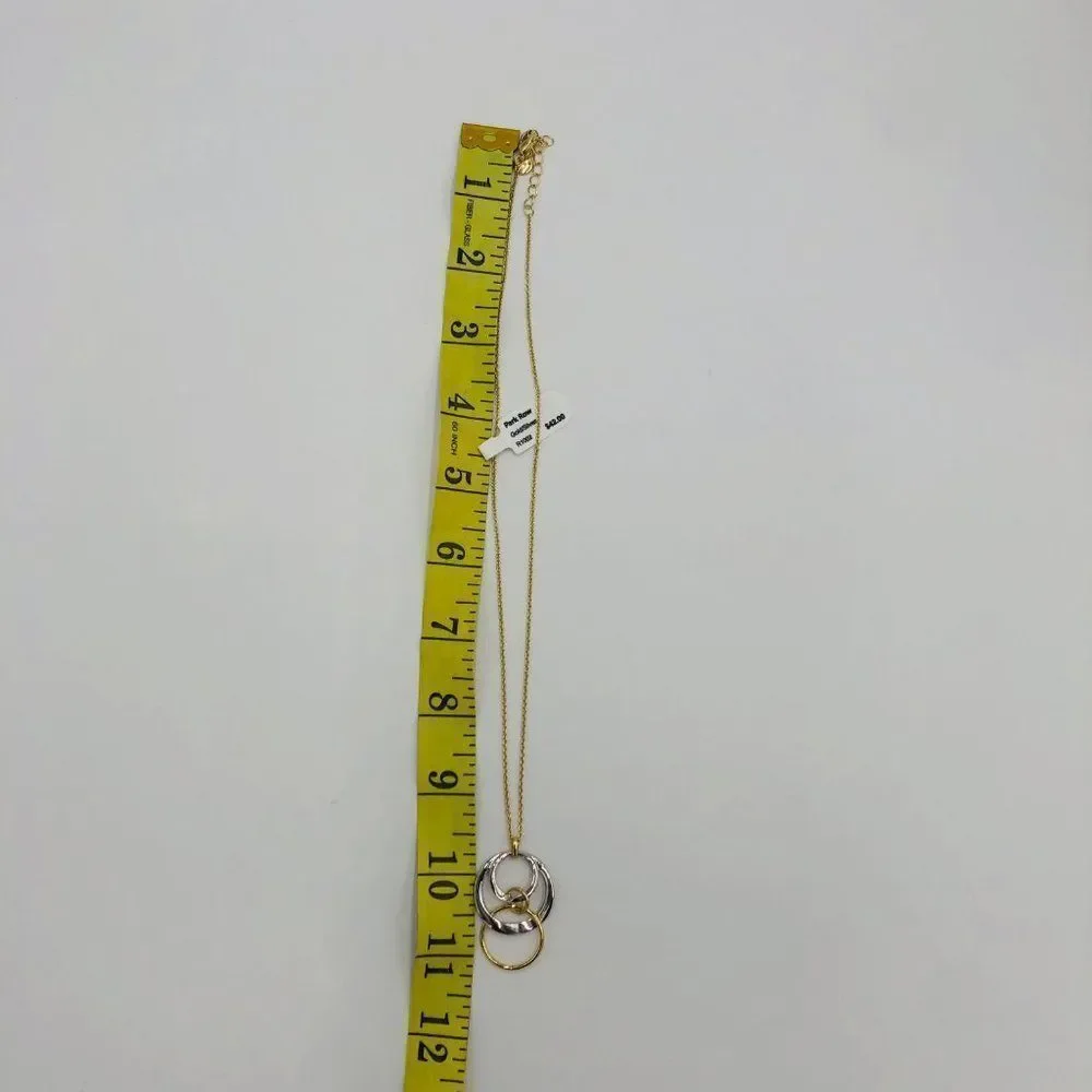 Brand New Gold & Silver Park‎ Row  Three Layer Circle Pendant Necklace For Women